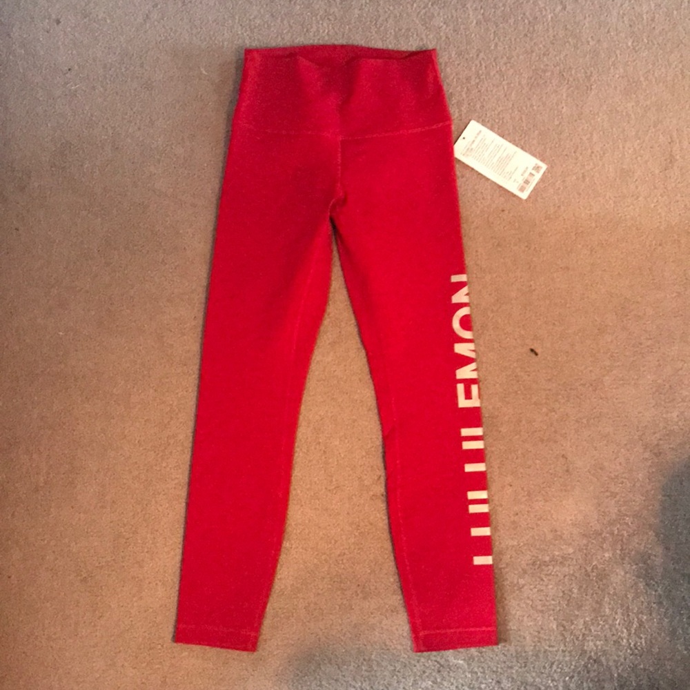 Red lululemon leggings!